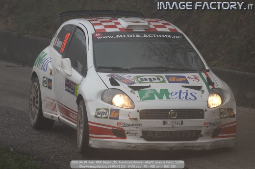 2008-04-19 Rally 1000 Miglia 0250 Navarra-DAmore - Abarth Grande Punto S2000
